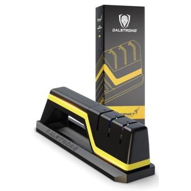 Imagem de Dalstrong Afiador De Facas De Cozinha Hornet - Afiador Multiuso Com Reservatório De Água Recarregável - Liga De Alumínio E Abs Premium - Rodas De Cerâmica Nº 180 Grossas, Nº 400 Médias E Nº 600 Fin