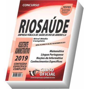 Imagem de Apostila Riosaúde - Assistente Administrativo