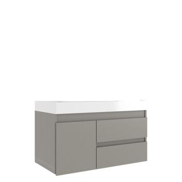 Imagem de Gabinete para Banheiro 79cm X 50cm Califórnia 80 Cimento