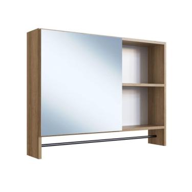 Imagem de Armario Para Banheiro 01 Porta Com Espelho 80cm Proddy Mel Mel