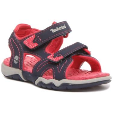 Imagem de Timberland Sandália infantil unissex Adventure Seeker 2-Strap-T-K, Azul-marinho com rosa, 19