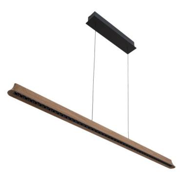 Imagem de Pendente Led Dimerizavel Preto Madeira 38w 3000k Native - Yamamura