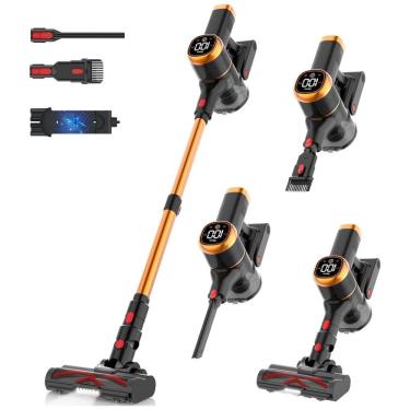 Imagem de Aspirador de Pó Portátil Tikom V500, 450W, 40mCA, Tela LED Touch, Suporte de Parede, Leve e Potente para pelos de Animais, Pisos e Carpetes