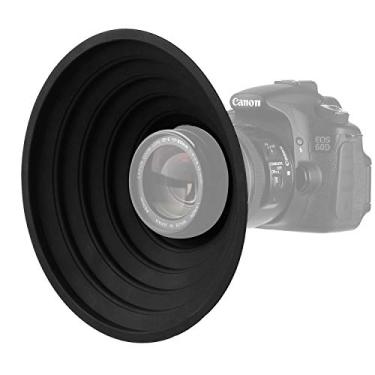Imagem de Capuz de lente para câmera Nikon Canon Pentax Sony, lente de câmera ultrafina, antividro, antirreflexo, de silicone, dobrável, lente dobrável, capuz para tirar fotos sem reflexo, 70mm