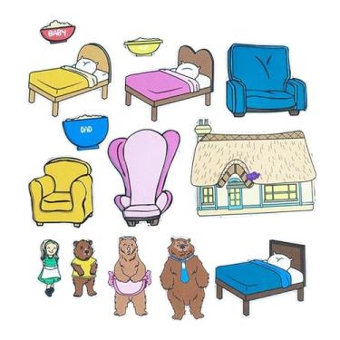 Imagem de shamjina 14x placas de feltro histórias figuras pré-cortadas figuras temáticas de contar histórias diy artesanato brinquedo montessori brinquedos para meninos