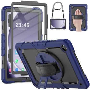 Imagem de HXCASEAC Capa para Samsung Galaxy Tab A9+ Plus 28 cm infantil, protetora com protetor de tela/alça de mão/suporte de caneta, resistente à prova de choque para tablet Samsung A9 Plus SM-X210 SM-X216