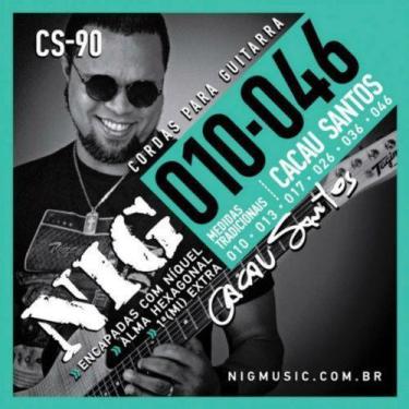 Imagem de Encordoamento Guitarra Nig 010 Cacau Santos