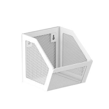 Imagem de ＫＬＫＣＭＳ Cesta de parede suspensa, cesta de armazenamento, porta-tempero, organizador de cozinha para, sala de jantar, Grade Branca 1