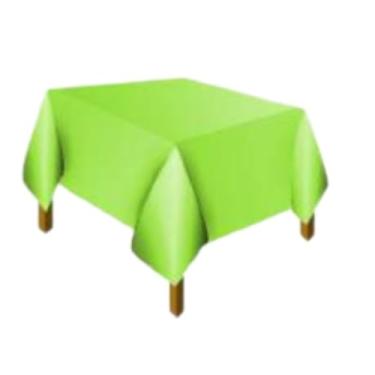 Imagem de Kit 10 Toalhas Plástica de Mesa Para Convidados 78x78cm(Verde Claro)