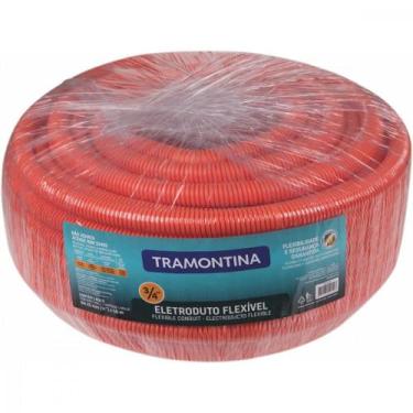 Imagem de Eletroduto Corrugado Reforçado Flexível DN25 3/4" Tramontina 50 m
