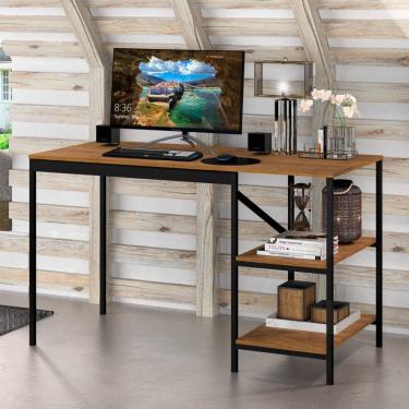 Imagem de Home Office Vintage Para Escritório Slim Mitian Preto E Canela