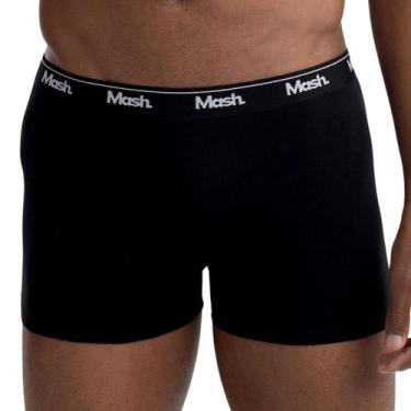 Imagem de Cueca Mash 170.26 Boxer Malha Dupla Frontal Algodão, Preto, Pt00, G