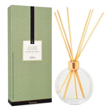 Imagem de Aromatizador De Varetas Alecrim Classica 200ml - Via Aroma - Frasco de