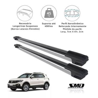 Imagem de Travessa Rack Teto Larga Preto Vw T-Cross 2016 Em Diante
