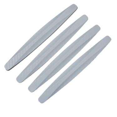 Imagem de Kit Protetor de Retrovisor de Porta do Carro - 11,5 cm | Fita Anti-Risco + Lâmina Anti-Colisão | Acessórios Automotivos (Cinza,8 peças - 2 conjuntos)