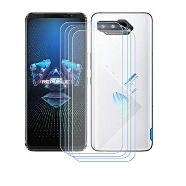 Imagem de YZKJSZ Protetor de tela para Asus ROG Phone 5 (6,7 polegadas), [4 unidades] película protetora de vidro temperado transparente HD ultrafina antiarranhões película protetora de tela