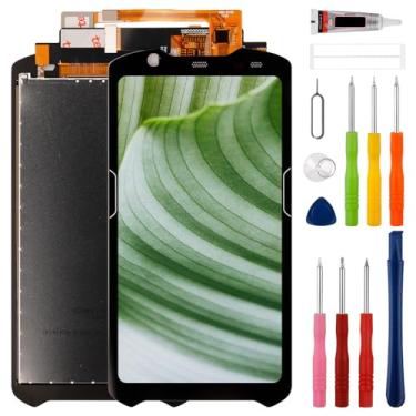 Imagem de SWARK Substituição do novo visor LCD para Zebra TC52 TC57 tela LCD digitalizador de substituição com kit de ferramentas de reparo atualizado - preto