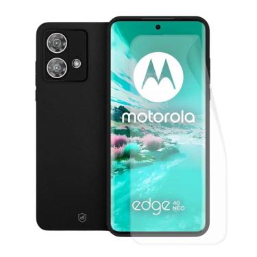 Imagem de Kit Capa Silicon Veloz e Película Hydrogel HD para Motorola Moto Edge 40 Neo - Gshield