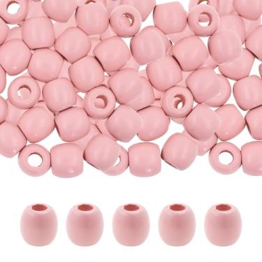 Imagem de Mandala Crafts 200 contas de madeira de barril grande para artesanato macramê faça você mesmo joias trança contas de cabelo dreadlock