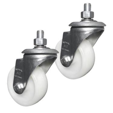 Imagem de Rodízio Giratório Leve Aço Zincado Nylon GRR 312 N 150KG - 2 Unidades 