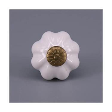 Imagem de Puxador de armário 1 peça vintage abóbora cerâmica maçanetas de porta de armário gaveta armário puxador de móveis decoração de casa puxadores de gaveta puxadores de gaveta