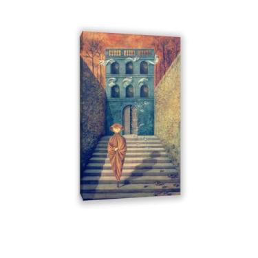 Imagem de SDYJ6GSW Remedios Varo impressões em tela arte de parede quebrando pinturas famosas em tela pôsteres de surrealismo Imagem para quarto decoração de casa remédios Varo decoração de parede 70 x 40 cm