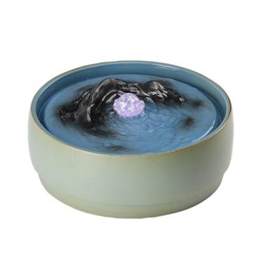 Imagem de Fonte de relaxamento de mesa estilo chinês de fácil instalação com água corrente para decoração de sala de estar e escritório