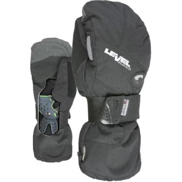 Imagem de Level Half Pipe GTX Snowboard Protective Mittens with GoreTex Shell, BioMex Integrated Wrist Guards, ThermoPlus Liner (Black, Large (9.0in))
