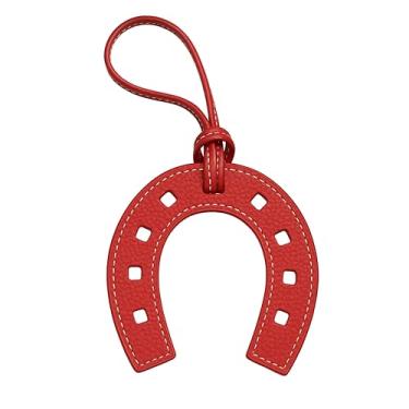 Imagem de Berloque chaveiro ferradura de couro – Acessório unissex dourado para bolsas, bolsas de mão – Amuleto da sorte estilo ocidental, chaveiro para homens e mulheres, pingente de bolsa de couro inspirado