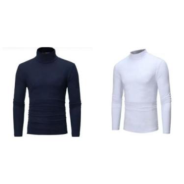 Imagem de kit com 2 unidades de Camisa segunda pele masculina gola alta - FREITA