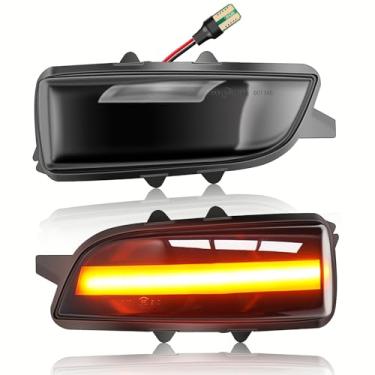 Imagem de Asasytal Luzes de seta indicadoras dinâmicas, lâmpada sequencial espelhada com marcador lateral compatível com Volvo C30 C70 S40 V40 V50 V70 S60 S80 31111090 3111102, 2 peças