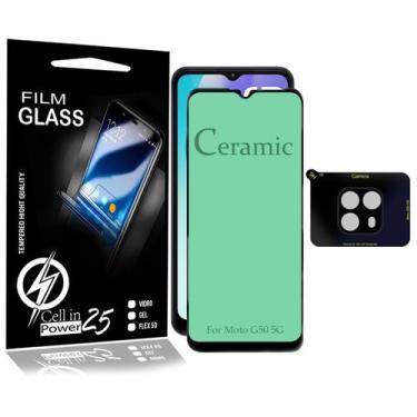 Imagem de Película 9d Cerâmica compativel Moto G50 5G XT2149 + película câmera -