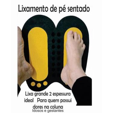 Imagem de Lixa e massageador de pé para sentado. Produto enovador ótimo e eficaz