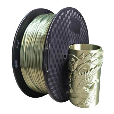 Imagem de CC3D Filamento PLA de bronze de seda 1,75 mm 1KG filamento de impressora 3D materiais de impressão 3D latão de seda brilhante metálico metal bronze metálico PLA