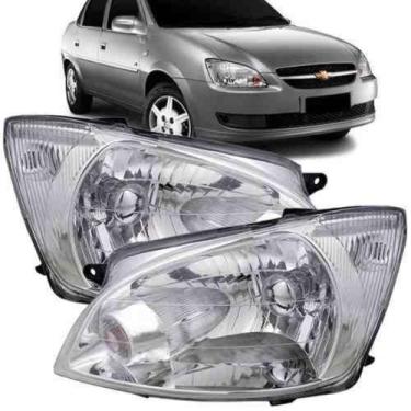 Imagem de Farol Corsa Classic 2010 2011 2012 Cromado - SP ACESSÓRIOS, Direito