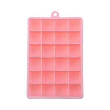 Imagem de Forma De Gelo De Silicone Com 24 Cavidades, Tampa Inclusa, Molde Para 