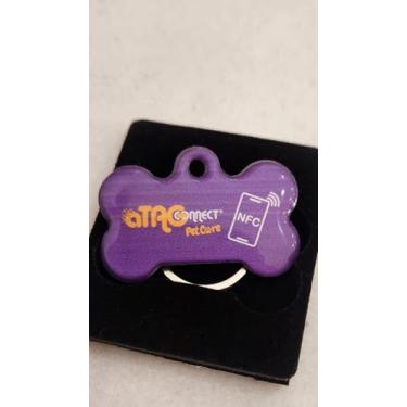 Imagem de PLAQUINHA DE IDENTIFICAÇÃO PARA CÃES E GATOS NFC & QR CODE (LARANJA)