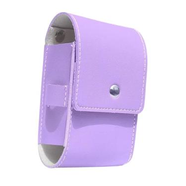 Imagem de IEUDNS Estojo para telêmetro de golfe, armazenamento de bola portátil para esportes ao ar livre, viagens para homens e mulheres, pequena bolsa de transporte, Roxo