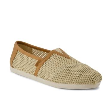 Imagem de TOMS Alpargata Classic Slip-On para meninas, crianças pequenas e grandes, Malha texturizada amêndoa, 46