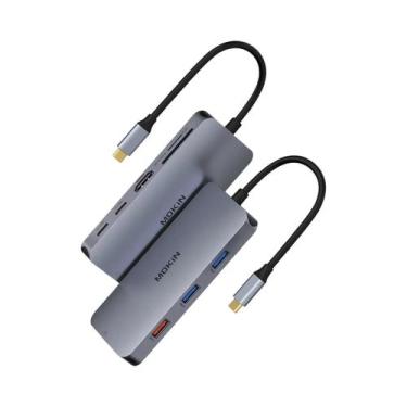 Imagem de Estação De Acoplamento USB C 9 Em 1 10Gbps Adaptador HDMI USB 3.1 RJ45