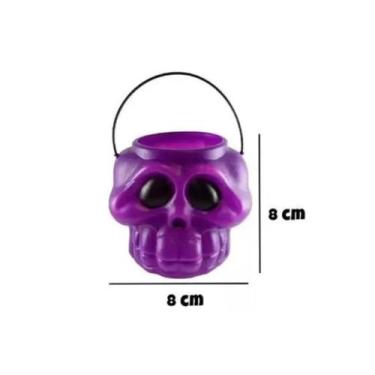 Imagem de Cabeça De Esqueleto 8x8cm Roxa Un - Brasilflex