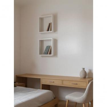 Imagem de Kit De 2 Nichos 30cm Mdf Branco - On Móveis