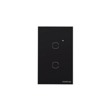 Imagem de Interruptor Inteligente Touch Wi-Fi 2 Teclas Preto - Intelbras EWS 1002 PT