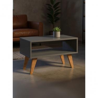 Imagem de Mesa De Centro Retro 60cm Mdf Grafite - On Móveis