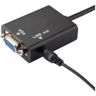 Imagem de Conversor HDMI para VGA com Saída de Áudio P2, Adaptador para Cabo de Vídeo,Monitor