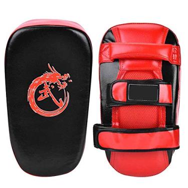 Imagem de ZJchao Luvas de Boxe, Couro PU e Espuma Muay Thai Pads Taekwondo Kick Pad Switching Training Shield para Muay Thai e MMA