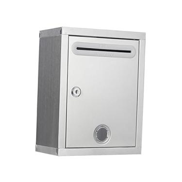 Imagem de Bothyi Caixa de correio de parede com segurança, prática, de aço inoxidável, resistente, caixa de depósito, sugestão de estojo para uso doméstico e no, 2101