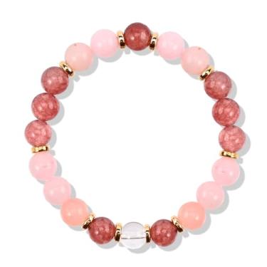 Imagem de Nexievio Pulseira de ansiedade para mulheres, pulseira de cristal curativo, pulseira de proteção de equilíbrio de pedra natural, pulseiras elásticas com contas para alívio da ansiedade, joias para