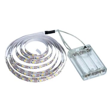 Imagem de 2X Fita Led 2 Metros Luz Branco Quente Sem Fio Com Suporte P