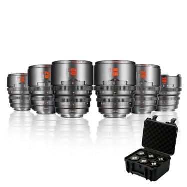 Imagem de 7artisans 10 mm/16 mm/25 mm/35 mm/50 mm/85 mm Série T2.1 Hope Conjunto de armação profissional Cine compatível com Canon RF-S Mount para RED Komodo/RED Komodo X/Canon C70/CANON R7/R50/R10 (cinza